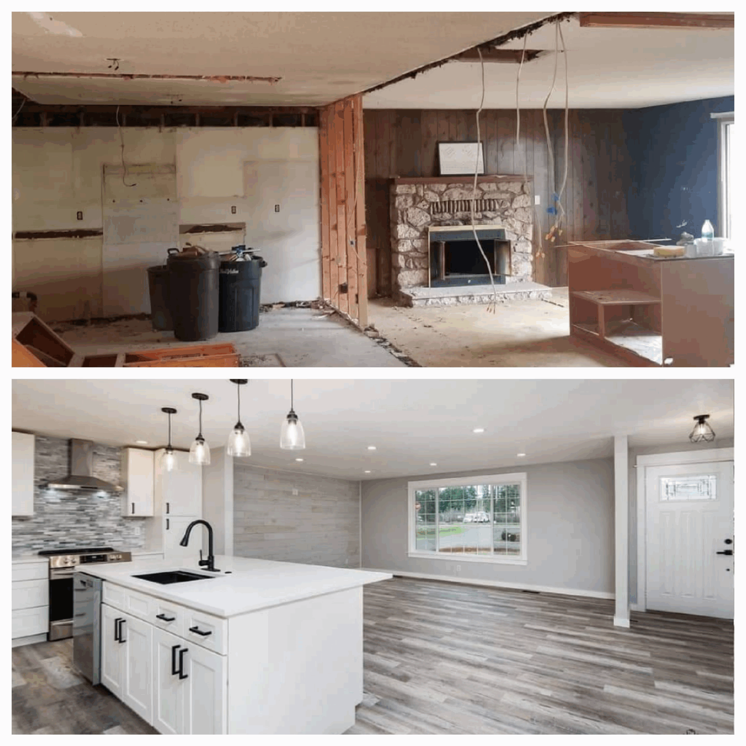 Before after accent wall